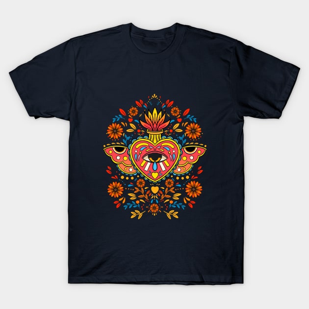 Mexican Heart T-Shirt by Mas que tacos